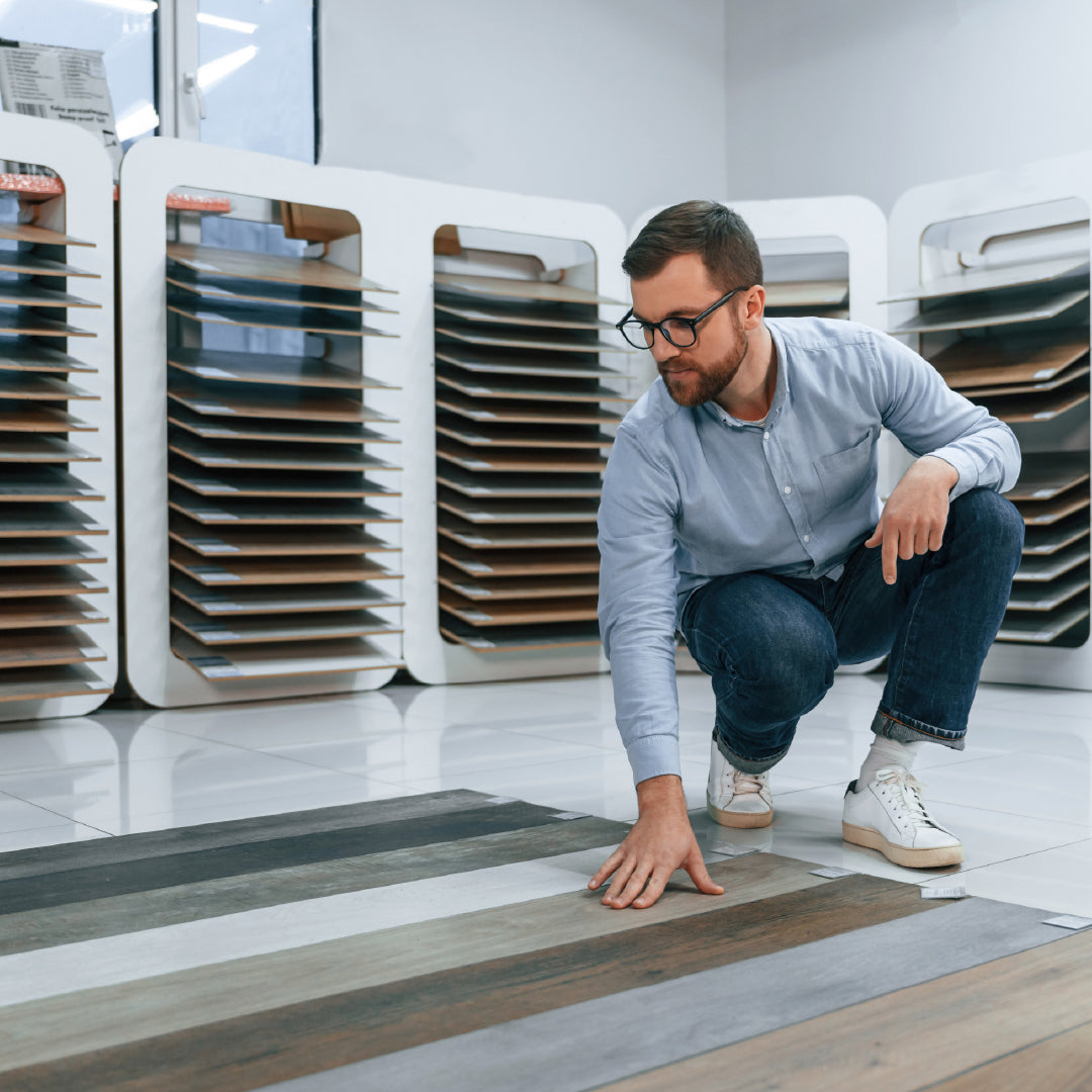 Flooring consultation with customer